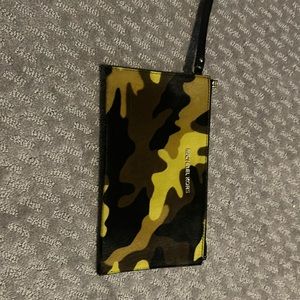 Michael Kors camo hair wristlet